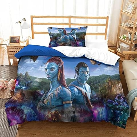 SEMAZA Avatar 2 Bettbezug Set 3D Science Fiction Film Bettbezug Weiche Mikrofaser Cover