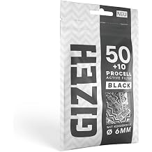 GIZEH ProCell BLACK Active Filter, Diameter 6 mm - 50 + 10 Bags