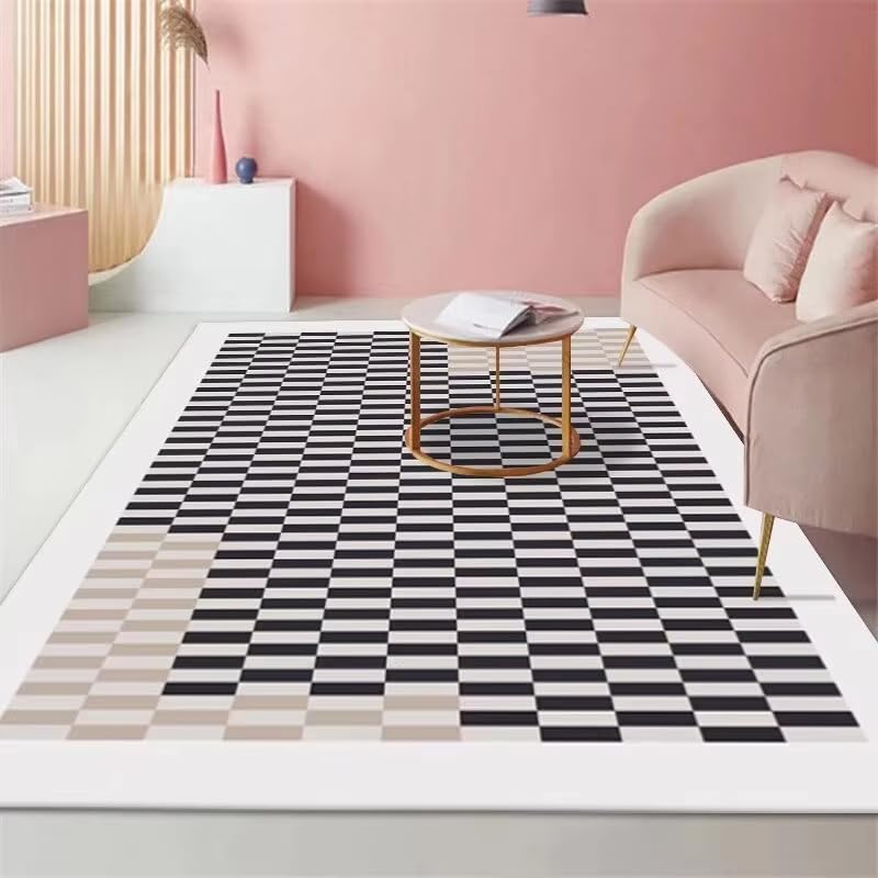Tapis de salon lavable et doux pour protéger les sols de chambre