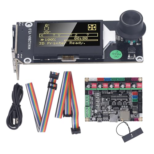 3D Printer Motherboard, V1.0 LCD Graphic Display Screen 3D Printer Control Board Supports2.0 Firmware, 3D Printer Controllers