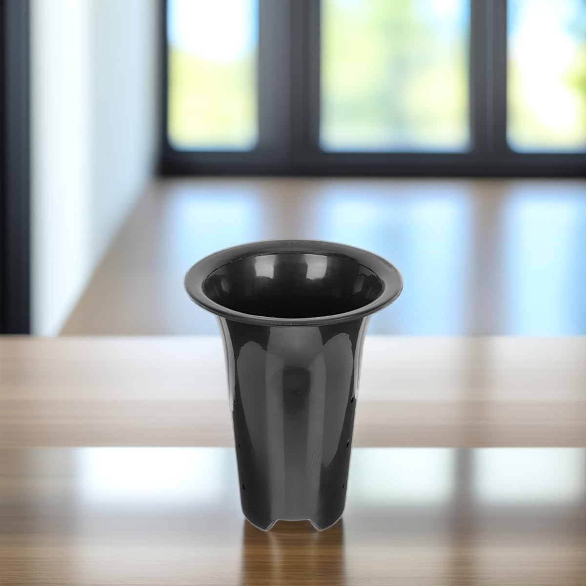 Abaodam 10pcs Pots de Fleurs Noirs en Plastique Respirant Contrôle des Racines, Hauteurs Augmentées, Résistants et Pratiques pour Plantes D’intérieur et Orchidées