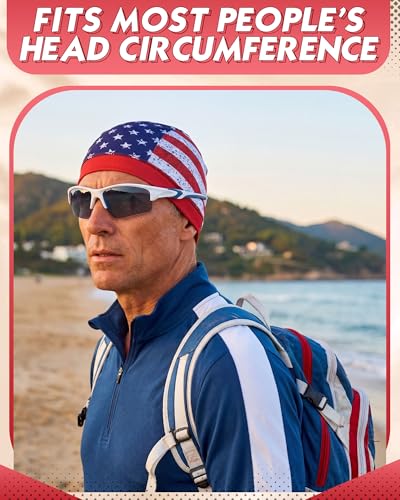 Image of 9 Pcs Cooling Skull Cap Camo Liner Sweat Wicking Lightweight Cycling Cap Running Hat for Men Women