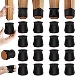 16 Pcs Silicone Chair Leg Floor Protectors,Chair Leg Cover with Wrapped Felt,Furniture Pads for Hard