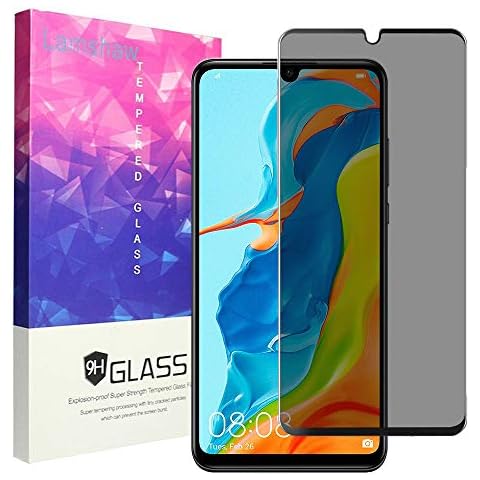 Lvbu Compatible with Huawei P30 lite Privacy Screen Protector, Anti Spy Anti Peep Full Covergae Privacy Tempered Glass Screen Protector for Huawei P30 lite (Black) Cover