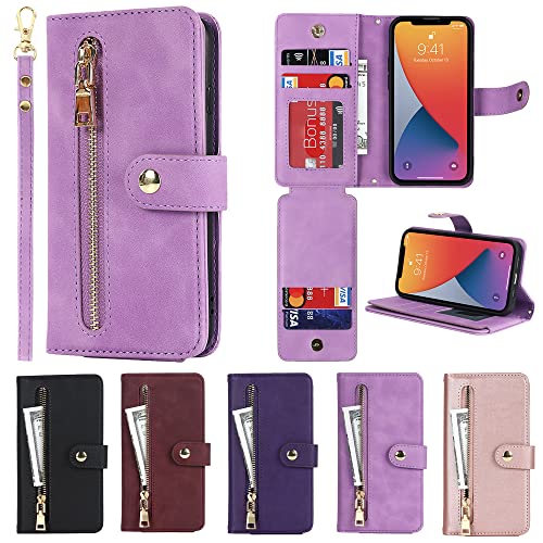 Eastwave �A�C�t�H�� for iPhone13 �P�[�X �蒠�^ for iPhone 13 �J�o�[ �蒠 case �v���U�[ �_�炩��TPU ���z�^ �J�[�h���[ ���K�� �� �X�^���h�@�\ �}�O�l�b�g�o�b�N���t�� �S�ʕی� 5�F ���C�g�p�[�v��