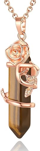 MAIBAOTA Collar de cristal para mujer, collar con colgante de piedra natural, collar de joyería de piedras preciosas de cristal natural, regalo