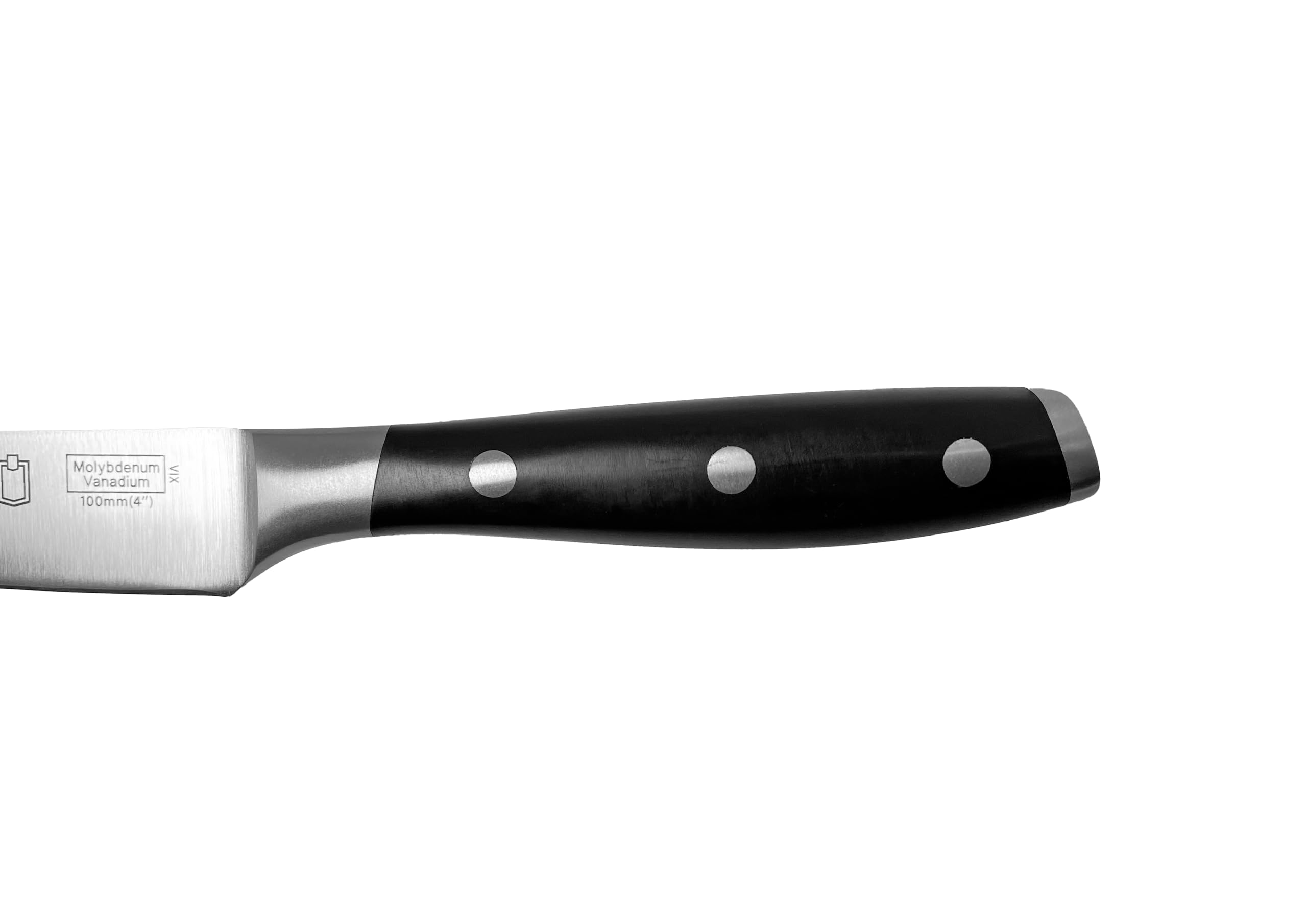 Metro - Coltello sbucciatore professionale, lunghezza lama 10 cm, in acciaio al vanadio molibdeno, coltello da frutta e verdura