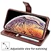 AMOVO [Upgraded] Case for iPhone Xs Max [2 in 1] iPhone Xs Max Wallet Case Detachable [Wireless Charging] [Vegan Leather] iPhone Xs Max Flip Case with Gift Box Package (XSMAX (6.5'') Brown)