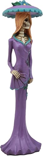Miniatura 3 de Ebros Steampunk Aristocrat Lady in Purple Skeleton Estatua de 8.5 pulgadas de alto Día de los Muertos Baronesa Figura de decoración de alta moda
