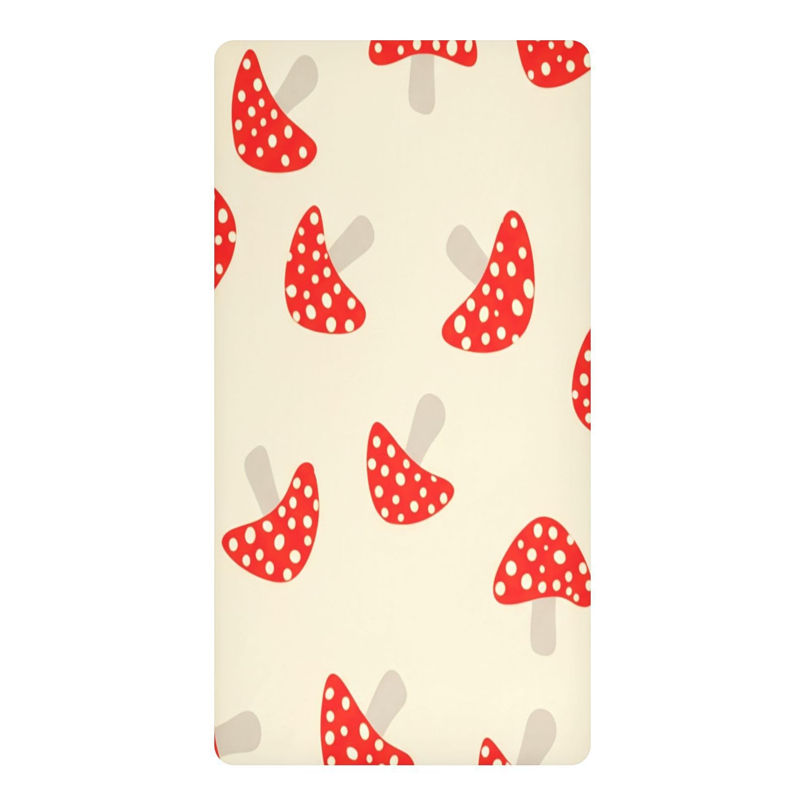 JiangGgen White Spot Red Mushrooms Baby Crib Sheet Soft Breathable for Standard Crib-M