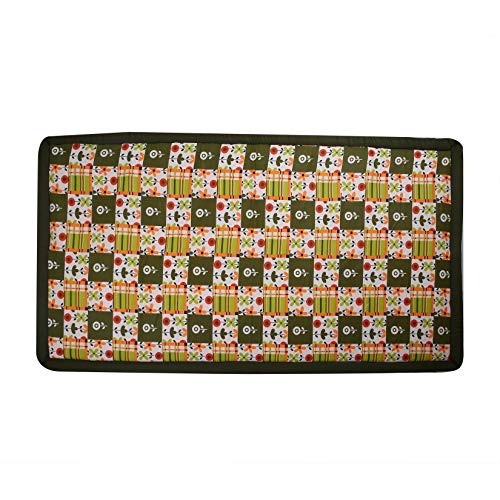 Image of Foldable Mat 6.5 X 6 Feet Korai River Grass chatai Green Cotton Fabric with 20MM Soft Foam Comfort Cushion