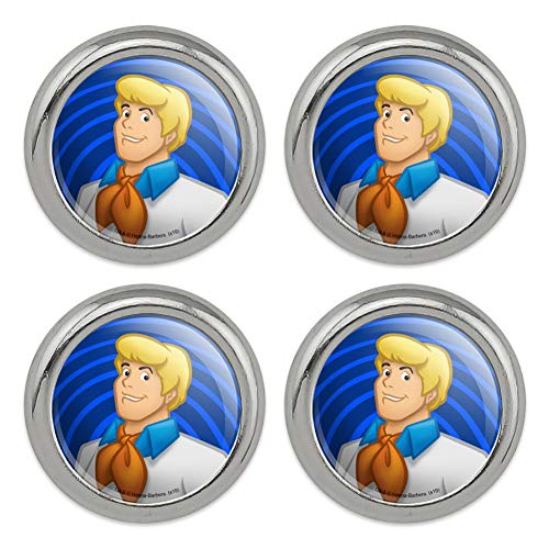 Scooby-Doo Fred Character Metal Craft Sewing Novelty Buttons - Set of 4