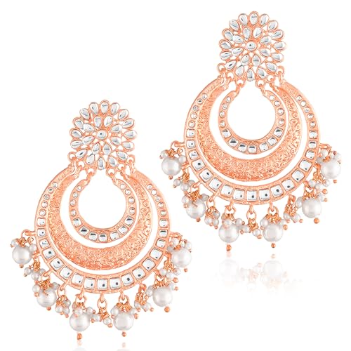 Image of Peora Traditional Indian Ethnic Earrings Jewellery Set Gift for Women Girls