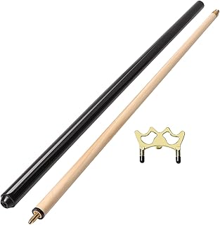 GSE 2-Piece Pool Cue Stick with Brass Metal Screw-on Billiard Bridge Head, Billiard Pool Accessory for Pool Table