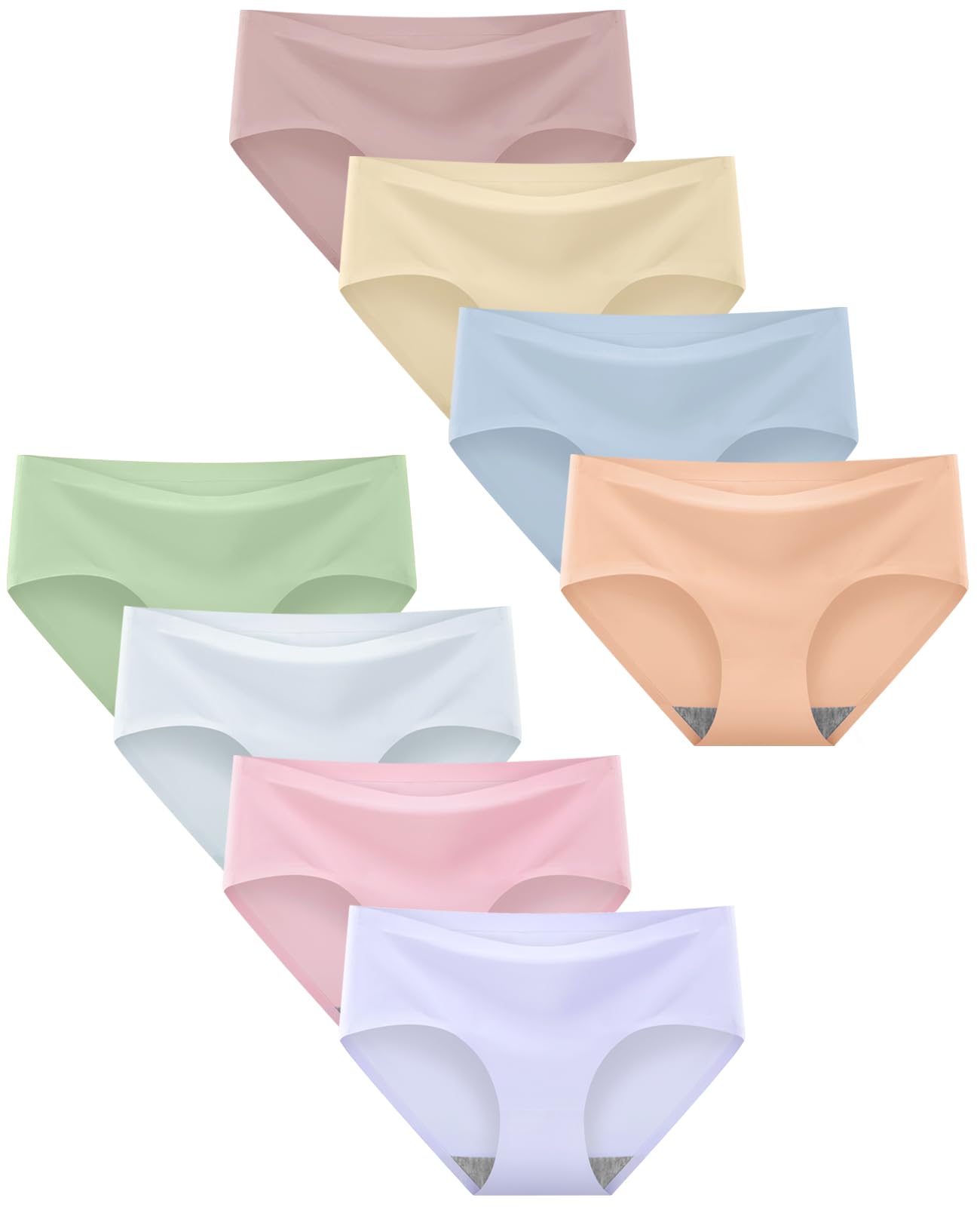 Finihen Teen Girls Underwear Seamless Stretch No Show Panties Multi-Pack