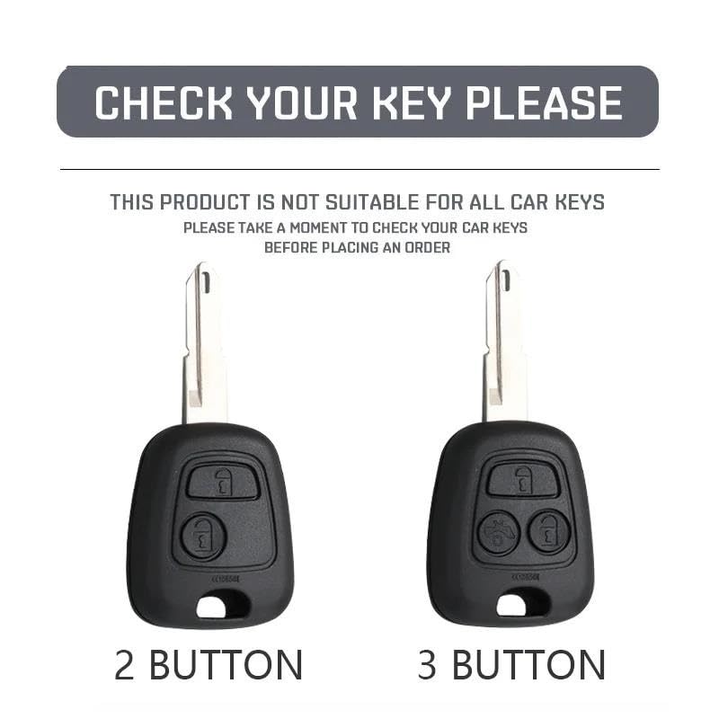 Étui coque protection clé TPU 3 boutons argent noir auto C1 C4