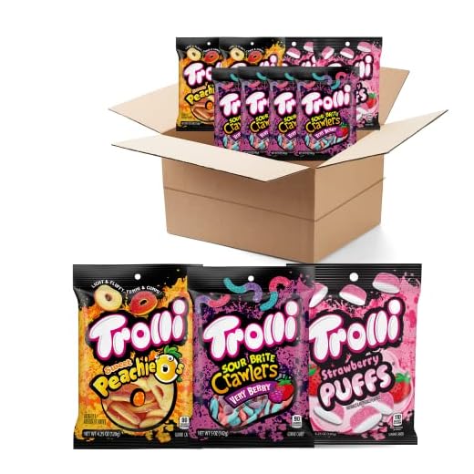 Trolli Gummy Fruit Variety Candy, Pack of 8