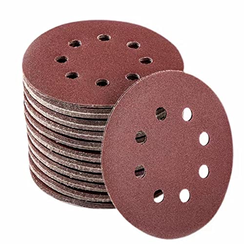 Discs 120 Grit 5 inch Hook and Loop Sandpaper Assortment for Random Orbital Sander(30pcs) (120) - Image 4