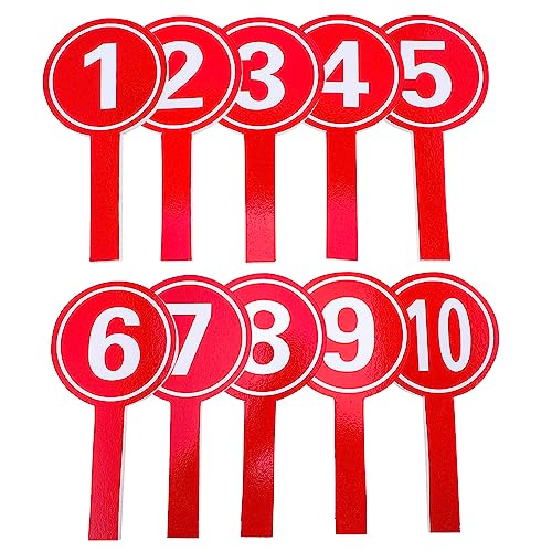 HOMSFOU 10 unidades Paddles de puntuación portátiles y numerados miniatura 1