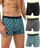 BEENIUBEE Incontinence Pants for Men,50ML Absorbent Washable Incontinence Boxers Brief for Men, Reusable Leakproof Boxer Underpants,Underwear Trunks 3 Pack(Multicolor01,L) - Image 1