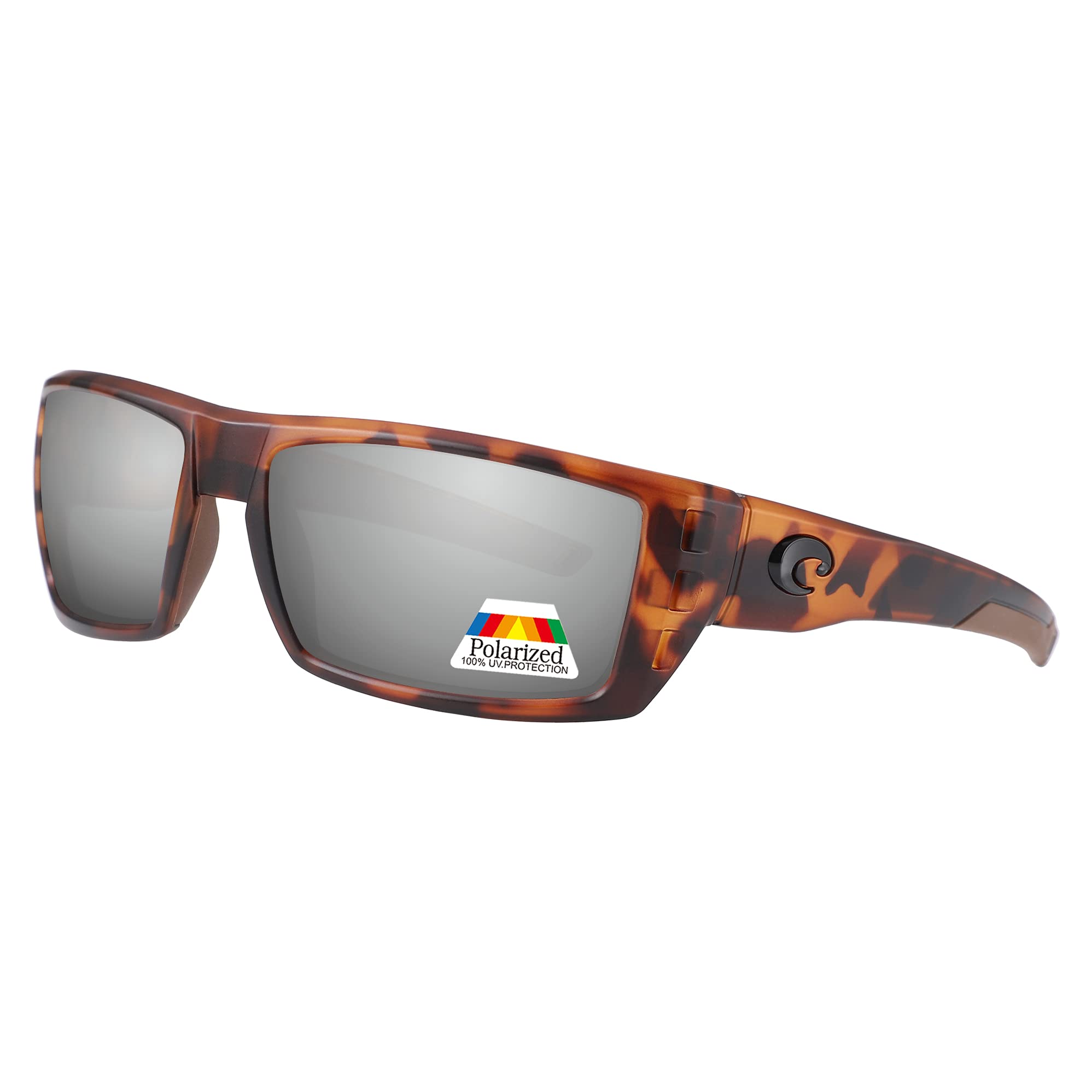 Bwake Lentes de repuesto para gafas de sol Costa Del Mar Rafael POLARIZADAS, Plateado (Satin silver),