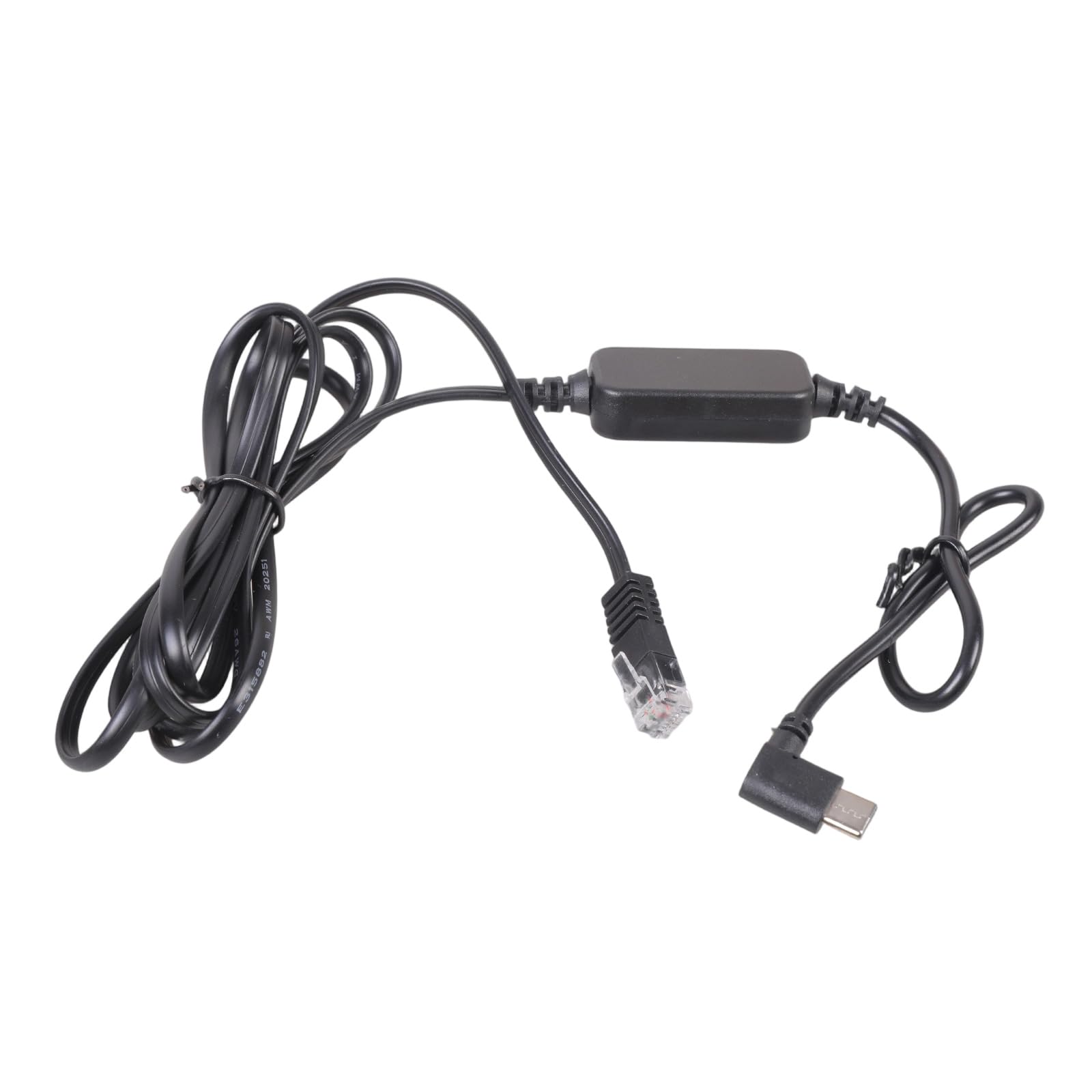ordinarYone USB Type C 5V to RJ11 12V Power Converter Cable 1.75M for Automotive Detectors 90 Degree Angled Design