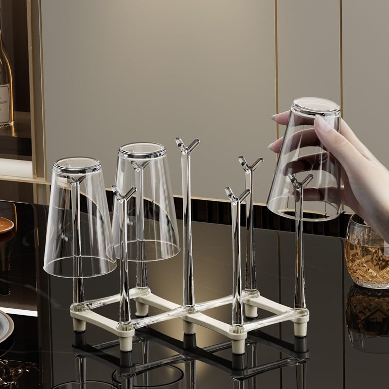 Tassenregal Kaffeebar Küchentassenständer, umgedrehter Abflussständer, einziehbar und verstellbar Tassenständer
