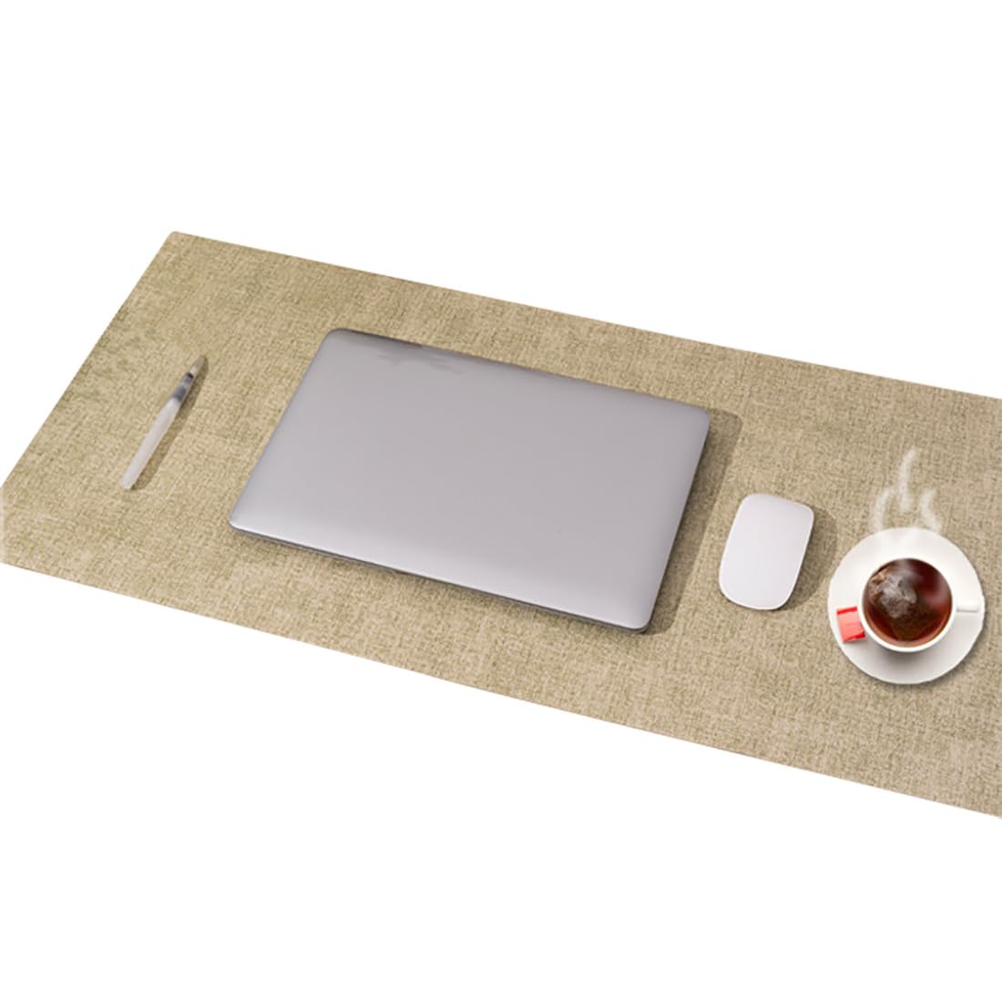 Extra Large Size Rectangular Table Mat|Pvc Waterproof Wipeable Placemats|Durable Coffee Tea Mat For Desktop Decor,Light Green,80x40cm(31.4x15.7in)