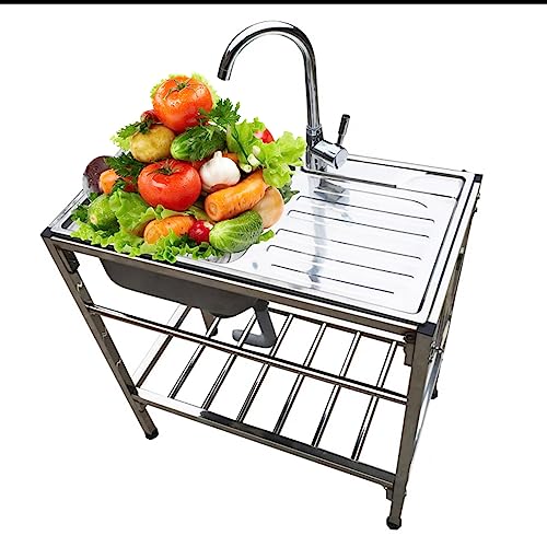 Évier utilitaire autoportant en acier inoxydable évier de cuisine