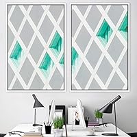 2 Piece Framed Canvas Wall Art Patterned Architecture Canvas Prints Home Artwork Decoration for Living Room,Bedroom - 16