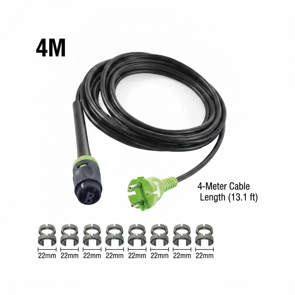 Stromkabel für Festool H05 RN-F-4 203914 489421 Gummikabel mit Bajonettverschluss und Zugentlastung für effizienten Werkzeugwechsel(4M)