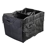 VViViD Heavy-Duty Multi-Compartment Collapsible Nylon Car Trunk Storage Organizer Bin