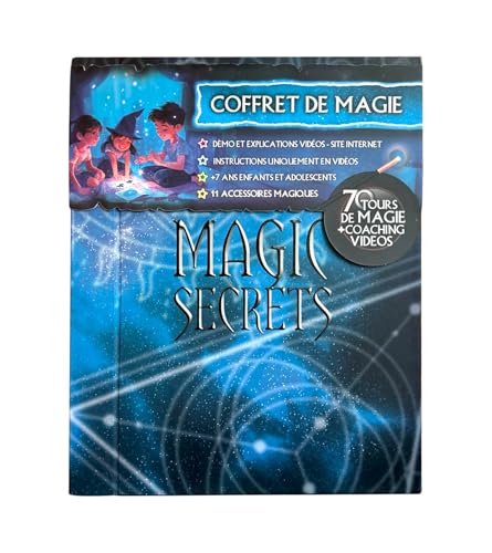 LUGY Magic Secrets - Coffret de Magie (kit Complet) - Niveau débutant/intermédiaire pour Enfants à partir de 7 Ans - Boîte de Tours de Magie + Carte - 70 Tours +...