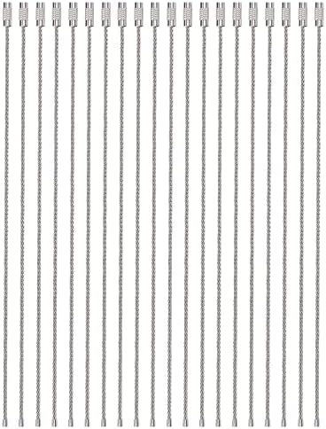 10 Porte-clés Câble Tressé En Acier Inoxydable - Longueurs 10/15/20 Cm - Lot économique