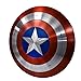 Captain Shield 22 Inch Captain Round America Shield Metal Replica Halloween Medieval Armor Cosplay Shield, LARP Combat Shield Cosplay Shield, Red Rustic Vintage Home Decor Gift. (24 Inch)