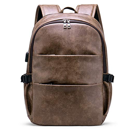 WFDA Mochila Unisex Bolsa de Cuero for Hombre Escuela de la de Viaje taleguilla Hombro