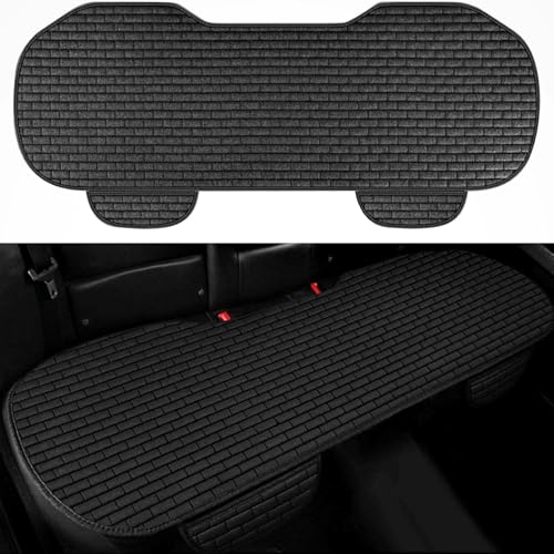 cailiya Universal Sitzauflagen 134x50 cm, Stilvolle Car Seat Cover, RüCksitzkissenbezüge,wasserdichte, Anti Rutsch Autokissen, Atmungsaktiv Sitzauflage (Schwarz)