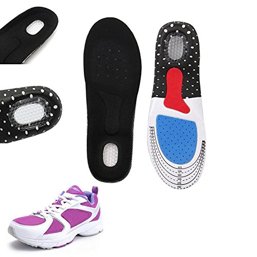 PedimendTM, solette sportive in gel per assorbire gli urti e ammortizzare, adatte a piedi e talloni in varie attività sportive, solette comode in gel per passeggiate, jogging, corsa ed escursionismo