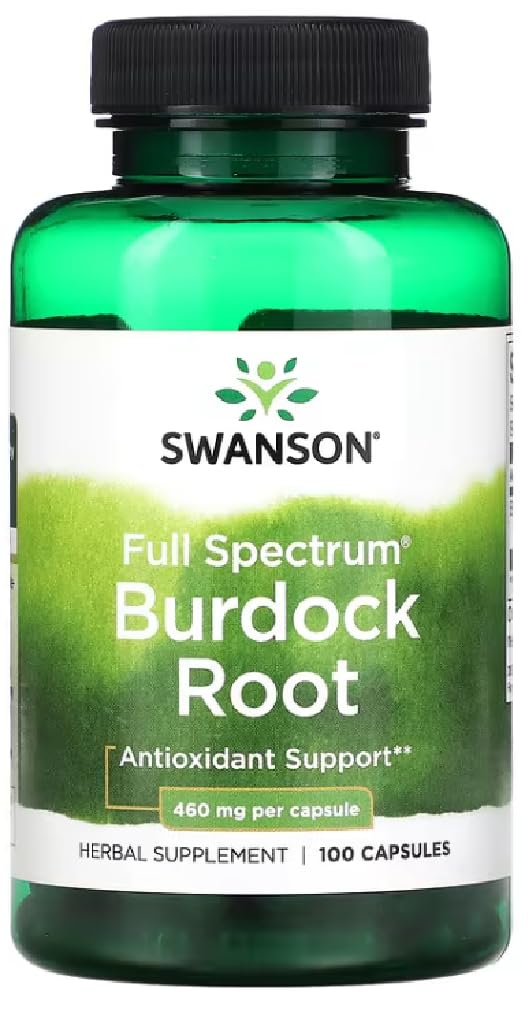 Swansons Swanson - Full Spectrum Burdock Root, 460mg | Detox and Immune Support - 100 Capsules