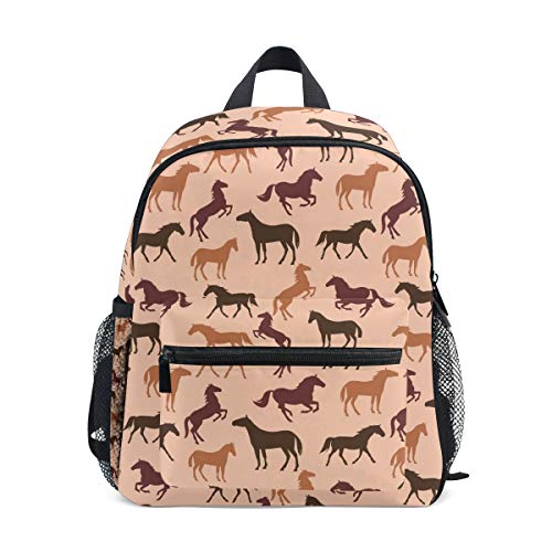 Orezi Cute Kids Backpack, Horse Seamless Pattern Toddler Schoolbag Preschool Bag Travel Bacpack For Little Boy Girl #TOP13