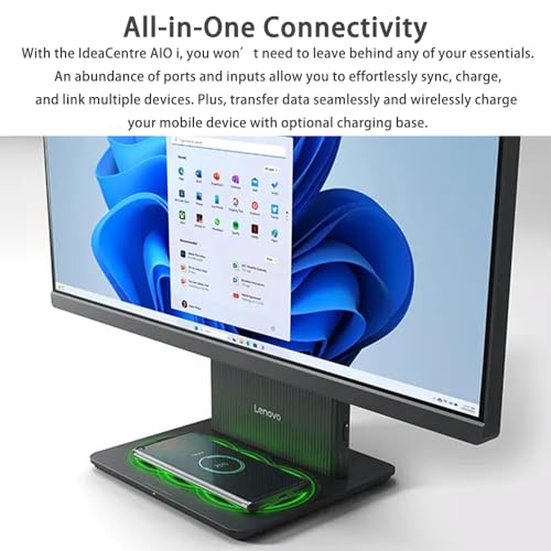 Image of Lenovo IdeaCentre Pro 27 inch AIO Business Desktop, FHD 100Hz Touchscreen, Intel Core i7-13620H, 64GB DDR5 RAM, 2TB SSD, Wireless Charging Pad, Wireless KB & M, Win11 P, Bundle with Adata UC310 64GB