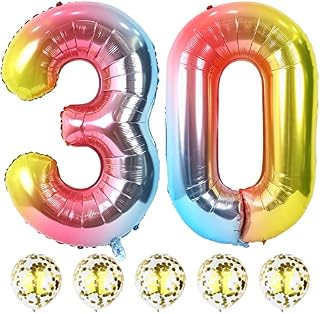 Champagne Gold Number 30 Balloons, 40 Inch Light Gold Foil Number 3 & 0 Balloons for Women, Self Inflating 30th Birthday Balloons for 30 Year Old Men Anniversary Birthday Party Decorations Supplies