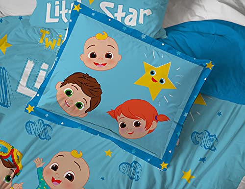 Image of Jay Franco CoComelon Little Star 7 Piece Full Size Bed Set - Includes Comforter & Sheet Set - Bedding Features JJ, YoYo, & Tomtom - Super Soft Fade Resistant Microfiber (Official CoComelon Product)