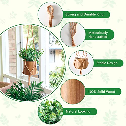 3 Pack Fake Hanging Plants With 3 Plant Hangers,Artificial Plants Eucalyptus Rosemary Potted With Rod For Office Farmhouse Home Living Room Bathroom Bedroom Aesthetic Wall Windowsill Greenery Decor #TOP1