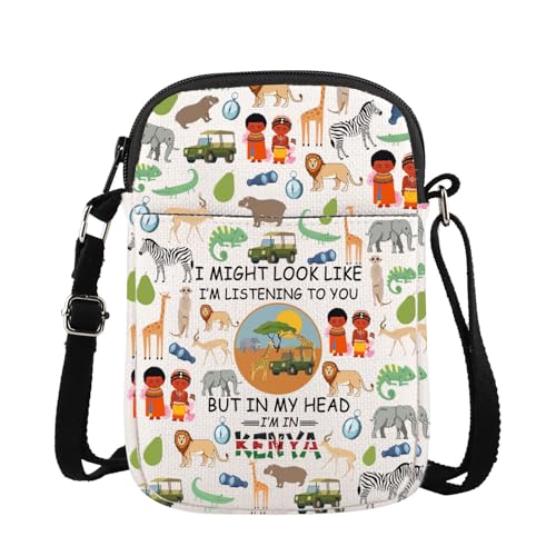WSNANG Kenyan Gift Tote Bag Kenya Trip Crossbody Bag Kenya Vacation Messenger Bag Kenya Lover Gift