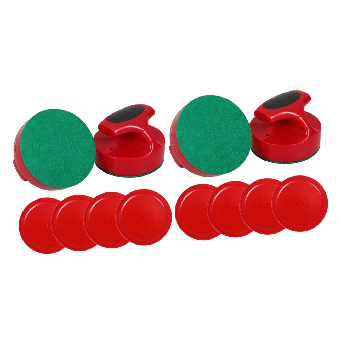 FAVOMOTO 2 Sets Replacement Hockey Paddles Pucks Ice Hockey Table Hockey Pushers Set Easy to Use