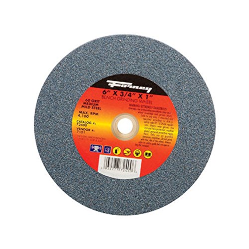 Forney 6 in. Dia. x 3/4 in. thick x 1 in. Aluminum Oxide Bench Grinding Wheel 4100 rpm 1 pc.