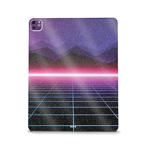 Image of MightySkins Carbon Fiber Skin Compatible with Apple iPad Pro 12.9 inch M2 6th Gen (2022) Full Wrap Kit - Synthwave | Protective, Durable Textured Carbon Fiber Finish | Easy to Apply | Made in The USA