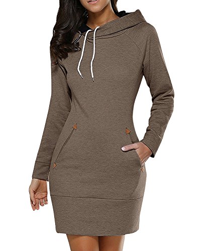Lanisen - Sudaderas con capucha para mujer, talla grande, de algodón, de manga larga, 6-22 Cover