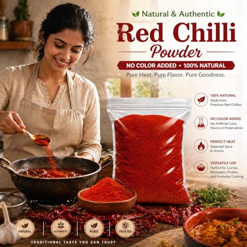Image of Mirch (Chilli) Powder 200g, Pack of 2 | No Added Colours | Natural and Authentic Lal Mirch Powder